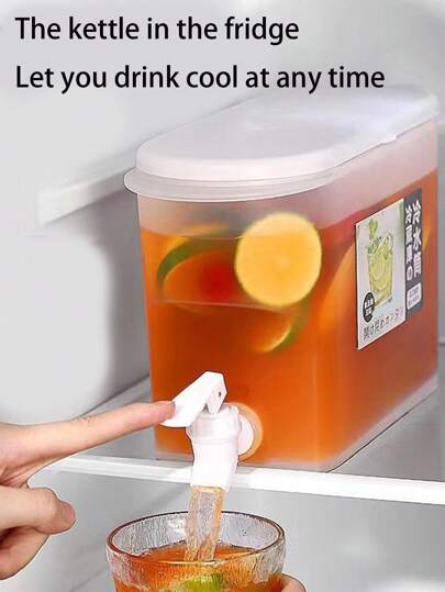 Refrigerator Cold Kettle With Tap Cold Water Bucket 3.5L Large Capacity Juice Tea Drink Kettle Home Cold Brew Pot