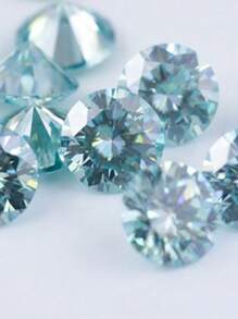 1 pieza de piedra suelta de moissanita sintética azul claro de 6.5-11mm y 1-5ct, adecuada para configuraciones de joyería, uñas, anillos DIY, cadenas, aretes y accesorios