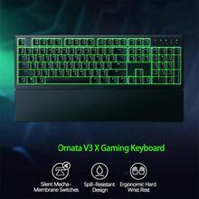 RAZER V3 X-Axis Mechanical Keyboard + DeathAdder 6400DPI Mouse Wired Ultra-Fast Response RGB Synchronization E-Sports Professional Set - Black - View 2