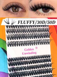 Nuevo paquete actualizado de 10 filas de 200 piezas de grupos de pestañas independientes mixtos 30D+40D+50D+60D+80D, libre elección, rizo D de 8-16 mm, kit de extensión de pestañas independientes reutilizable, súper grueso, esponjoso, aspecto natural que agranda los ojos de forma natural, súper herramienta de maquillaje, adecuado para uso doméstico o salir, adecuado para la vida diaria, bodas, citas, fiestas, viajes y festivales de primavera