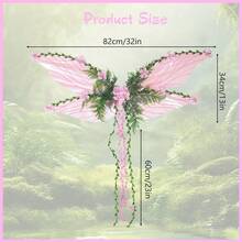 Alas de mariposa para mujer, decoración floral 3D y de hojas, alas de hada, suministros para cosplay de Halloween. - Multicolor - Ver 5