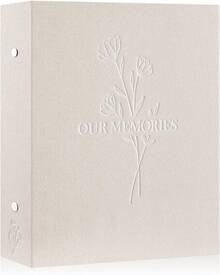 Photo Album 6x4 Slip In, OUR MEMORIES Linen 300 Pockets Photo Albums Holds Landscape Only 10x15cm Picture Beige - Beige - View 13