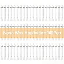 40 pezzi Bastoncini per ceretta nasale, applicatori per rimozione dei peli nasali, pulizia delle narici, rimozione dei peli delle orecchie, del viso e delle sopracciglia