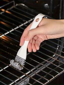 1/5Pcs Cleaning Brush BBQ Grill Scraper Multifunctional Grill Net Oven Baking Tray Kitchen Brush Stove Corner Barbecue Grid Brush Barbecue Grill Cleaning Kitchen Stuff Camping Professional BBQ Cleaning Brush V-Shaped Hooked Design For Grill, Oven Rack & Baking Tray Durable Kitchen Scraper Tool