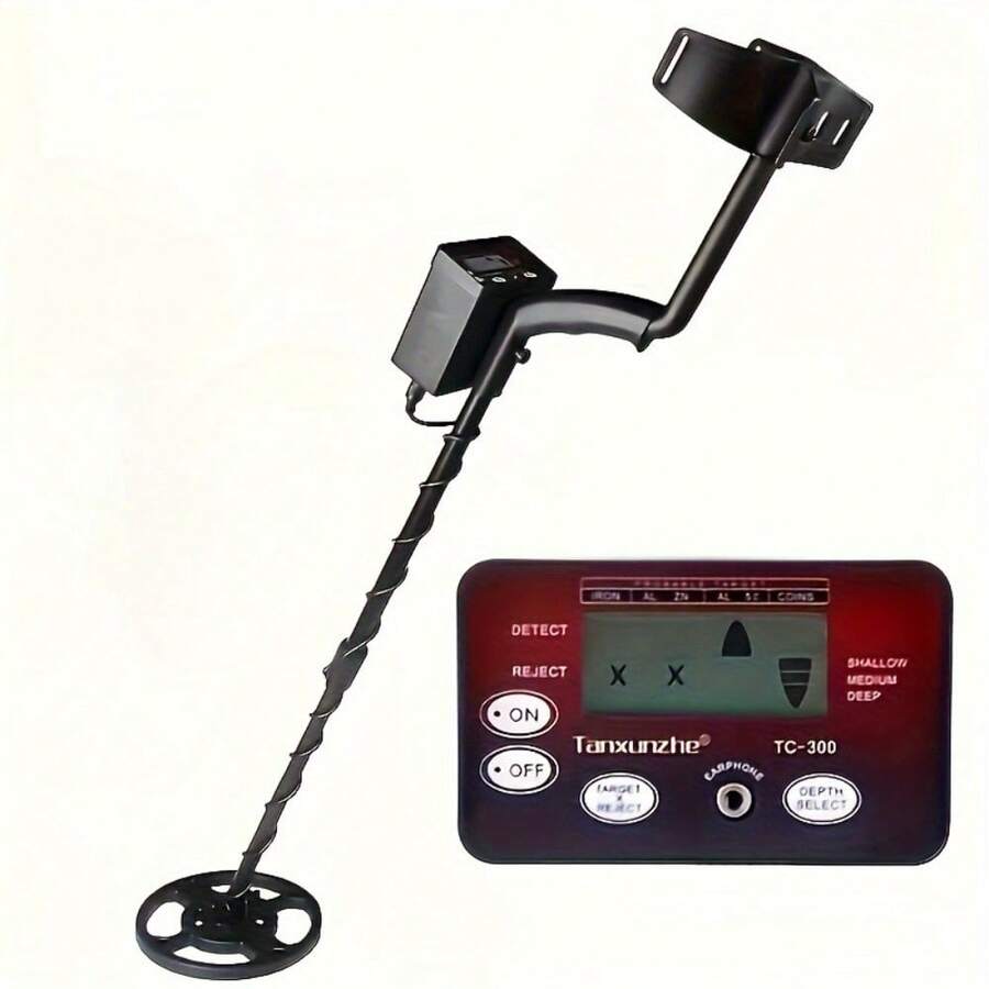 High-Precision Portable Metal Detector – GP Pointer For Treasure Hunting With LCD Display, Adjustable Height & Ultra Sensitivity - 黑色 - 查看 1