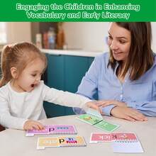 Read And Rhyme Flip Book, Word Family Flash Cards Learn To Read Phonics, Word Building Activity Book Educational Game For Classroom & Homeschool Supplies Must Have - Multicolor - View 8