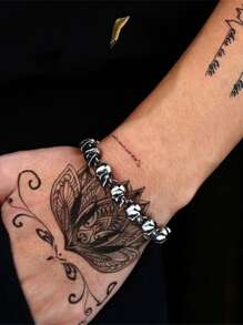 1 件哥特朋克风格骷髅链手链女士万圣节珠宝装饰男士手链 - 查看 2