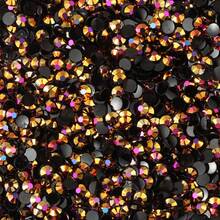 0,2cm/0,3cm/0,4cm/0,5cm Strass de Resina de Bottom Plano Imitação de Diamante Material Decorativo para Copo de Água, Brinquedos, Artesanato DIY, Sapatos, Roupas