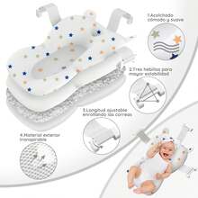 Bañera Plegable para Bebe con Demuestre Temperatura, Tina de Baño para Bebe con Cojin para Bañar, Bañera para Bebe para Baño en Casa, Bañera Multiusos para Bañarse,Lavar La Ropa