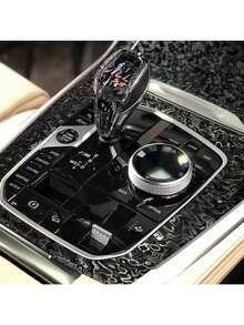 1 Rollo de 30x150cm/11.81x59.06 pulgadas de película de envoltura de coche PET negra, para envoltura de coche personalizada - Adecuada para coches, motocicletas, paneles de control interiores, espejos retrovisores, etc. - Impermeable, resistente a los arañazos, transpirable