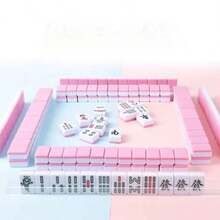 1 Set Traditional Chinese Mini Mahjong Game Set With 144 Tiles, Travel Mahjong, Interactive Game, Party Game, Festival Game, Creative Gifts, Travel Game, Birthday Party Supplies, Birthday Gifts - Multicolor - View 9