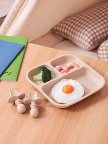 PopLittleOne 3PCS Baby Silicone Tableware Set Suction Square Plate Mini Spoon Fork Solid Color Dinner Set Children Unteils Soft Plate For Boy Girl - Multicolor - View 8