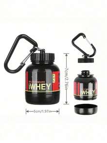 1 Chai Viên Bột Protein 100ml/3.38oz, Bình Nước Leo Núi Ngoài Trời Di Động, Cốc Mini Di Động Có Móc Khóa, Móc Khóa Di Động, Tiệc Lễ, Mùa Hè, Ngày của Cha, Ngày của Mẹ - Nhiều màu - Xem 8