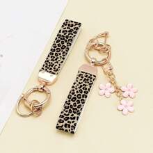 1 pieza Llavero de muñeca con diseño pintado a la moda y colgante decorativo, 1 pieza que contiene todas las llaves, excelente para colgar en bolsos, puertas de autos y talla grande!