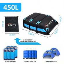 PORIYA Car Roof Top Rack Roof Bag 450L Cargo Carrier Waterproof Luggage
