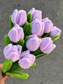 Handmade Artificial Sunflower Gifts, Perfect Handmade Flowers For Valentine's Day, Artificial Flower Twisted And Crocheted Bouquets, Twisted Stick Flowers, Twisted Stick Artificial Flowers, Artificial Sunflowers, Twisted Stick Flowers, Recommended To Be Paired With Other Flowers, Twisted Stick Tulips, Suitable Valentine's Day Gift For Your Girlfriend,Decorate Living Room