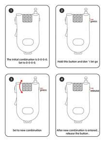 钢丝绳 3 位数密码锁 - 重型伸缩式不锈钢钢丝绳挂锁，适用于行李箱、手提箱、背包、滑板车、头盔和自行车安全；防盗旅行和健身房储物柜锁，防锈便携式密码缆锁；易于重置的密码；非常适合机场、酒店、露营、办公室和学校的旅行者、学生、通勤者和户外运动爱好者