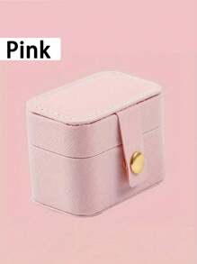 1pc Mini Portable Jewelry Box, Travel Ring Storage Box, Small PU Jewelry Box, Suitable For Rings, Earrings, Pendants And Other Small Jewelry, Back To School Essentials. - Multicolor - View 10