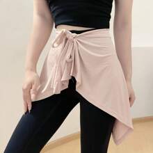 Multifunctional UV Protection Sunshade One-Piece Chiffon Tie Shawl, Fashionable Yoga Sports Anti-Flashing Skirt Butt Curtain