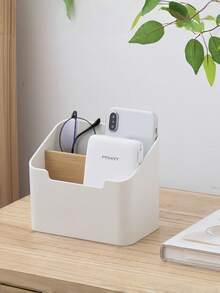 1pc Multi-Function Remote Control Storage Box, Desktop Office Supplies, Cosmetics, Charging Cable Organizer Container, Bedroom/Living Room Desk Storage, Essential Desk Organizer, Suitable For Halloween Gift - Multicolor - View 8