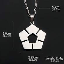 1pc BLUE LOCK Necklace Men's Anime Football Logo Jewelry Keychain Creative Couple Chain Stainless Steel Color Role Play Gift - Multicolor - View 12