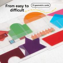 Geometric House Design Toys, Children's Jigsaw Puzzles, Exercise Geometric Shapes, Spatial Thinking, Logical Imagination Board - Color - View 5