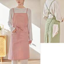 1 pieza Delantal de gran tamaño multicolor, de tela impermeable y antiestática de alta gama, adecuado para el hogar, la cocina, la cafetería, el salón de uñas, la floristería y otros escenarios