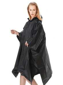 1PC Reusable Raincoats For Adults,Thickened Waterproof Rain Coat, Women Men Hooded Raincoat,Waterproof, Windproof, Quick-Dry, And Breathable,Travel Essentials,Rain Coat For Women,Sheer Poncho,School Supplies, EVA Ponchos Drawstring Hooded Raincoats For Men And Women Hooded Outdoor Motorcycles, Bicycles, Hiking, Fishing, And Mountaineering