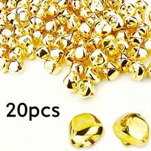 Sinos de metal coloridos feitos à mão, de 1,5 cm, ideais para decoração de Natal, confecção de joias e artesanato - Decoração clássica para casa, decoração de festas de fim de ano, decoração de Natal para o quarto, decoração de Natal de inverno, presentes de Natal para casa.