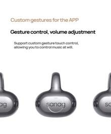 sanag Auriculares Bluetooth ultraligeros con cancelación de ruido S6S, diseño sin necesidad de llevarlos puestos, biodiafragma, calidad de sonido de alta definición, batería de larga duración, resistencia al agua IPX, opción versátil para deportes y negocios, color morado estrella.