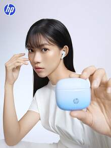 HP 无线蓝牙耳机，真无线入耳式降噪耳机，兼容苹果、安卓等设备，附赠耳机收纳袋，精美礼品