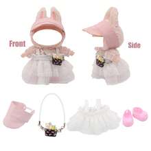 For Labubu, Sun Hat, Crossbody Bag, Dress, Shoes Set (Excluding Plush Doll) - Multicolor - View 3