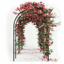 Bakaji Garden Arch Support For Roses And Climbing Plants In Metal 140 X 35 X 240H Dark Green Color - Green - View 2
