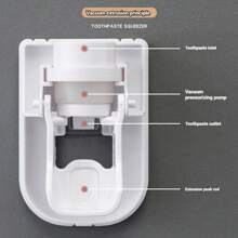 1pc Automatic Toothpaste Dispenser, Bathroom Wallmount Without Nailing, Portable Bathroom Accessories Toothpaste Squeezer