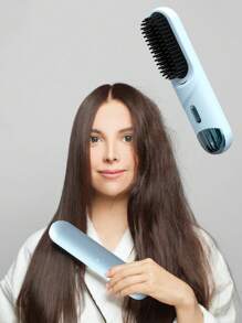 GENAI Portable Cordless Straightening Brush With Negative Lon Technology Lightweight Travel Friendly Design Anti-Scald Protection Long Lasting Battery