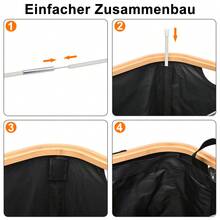 100L Recycling-Behälter für Küche und Haushalt, Pfandflaschen-Sammelbehälter mit Deckel und 2 wiederverwendbaren Innensäcken, hohe Aufbewahrungsbox für Flaschen, Dosen, Plastik, Papier, Glas, Aufkleber - Schwarz - Übersicht 3