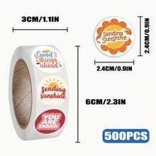 SCXXBSW 500 Sheets/Roll Cartoon Fun And Exquisite Roll Stickers DIY Decoration Guitar Notebook Table Waterproof Stickers - Multicolor - View 3