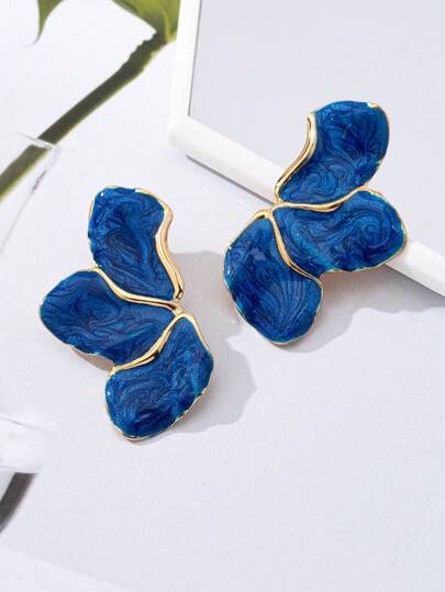 1 Cặp bông tai đính hoa giọt dầu độc đáo, thanh lịch, đa năng, phù hợp cho các bữa tiệc, sự kiện và dịp đặc biệt của phụ nữ