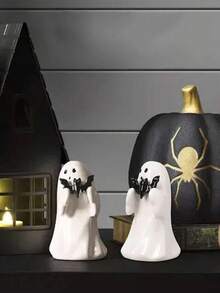 1pc Vintage Halloween Ghost Decoration Ornament Resin Ghost Desktop Craft Statue Home Decoration Office Room Desktop Decoration Halloween Holiday Party Thrilling Atmosphere Decoration Props Accessories Gifts For People Halloween Decor Fall Decor Room Decor