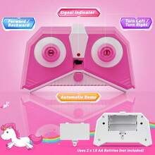 360°独角兽遥控特技车，四驱旋转遥控车，双面遥控车带LED灯，2.4GHz电动玩具车，万圣节、圣诞节、生日、新年礼物