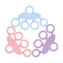 Tensor de dedos de silicona, entrenamiento de fuerza de dedos con tensor de dedos humanizado, anillo de tracción de cinco dedos, juguete antiestrés para adultos - Multicolor - Ver 11