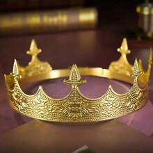 1pc Adjustable Crown - Zinc Alloy, No Feathers, Suitable For Parties And Holidays
