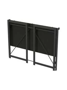 Steel Frame & MDF Folding Desk With Modern Style, Black Frame & Black Grained Top - Space-Saving For Study/Office/Picnic - 40.55"L X 19.69"W X 29.25"H - 1 Piece - 黑色 - 查看 5