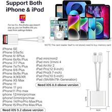 2-In-1 SD/TF Card Reader For I-Phone & USB-C - Dual Slot Memory Card Adapter With Lightning & USB-C Connectors | Plug & Play For Trail Cameras, IPad, M-AcBook & Android Devices | No Driver Needed - trắng - Xem 7