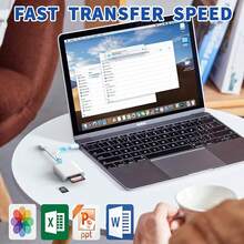 2-In-1 SD/TF Card Reader For I-Phone & USB-C - Dual Slot Memory Card Adapter With Lightning & USB-C Connectors | Plug & Play For Trail Cameras, IPad, M-AcBook & Android Devices | No Driver Needed - trắng - Xem 3