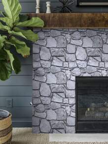 1pc/10pcs 3D Faux Stone Peel And Stick Wall Panels, 3D Wall Stickers For Living Room, Wall Tiles Self Adhesive Backsplash For Kitchen, Bathroom, Farmhouse Decor