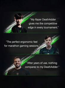 RAZER DeathAdder Essential 有线游戏鼠标，符合人体工程学的轻量化设计，机械微动开关，RGB 照明，高精度光学追踪，超柔韧编织线缆，白色