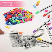 150er Pack bunte Bleistift-Radiergummis, Radiergummi-Kappen für Bleistifte, Schulmaterial, geeignet als Radiergummis für Lehrer