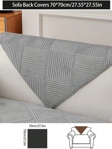 1 pieza Funda de cojín de sofá de felpa gruesa, Cojín de asiento de sofá moderno y minimalista antideslizante y cálido, Funda de sofá a prueba de polvo y lavable, Suave y resistente a la decoloración, Apta para mascotas, Se ajusta a sofás en forma de L y de 1/2/3/4 plazas, Adecuada para dormitorio, oficina, sala de estar