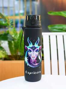 1pc 1000ml/32oz 12 Zodiac Pattern Plastic Drinking Cup, 12 Patterns Available, With Handle Strap For Easy Carrying, Leak-Proof Lid Design, Suitable For Outdoor Sports, Camping, Cycling, Great Gift Choice - Multicolor - View 19